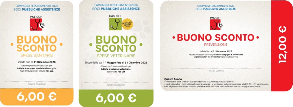 Buoni sconto per i soci delle Pubbliche Assistenze di Rete PAS