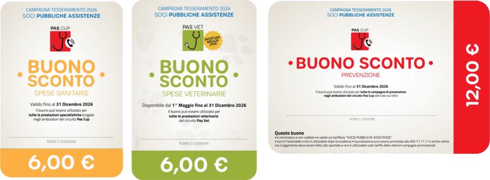Buoni sconto per i soci delle Pubbliche Assistenze di Rete PAS